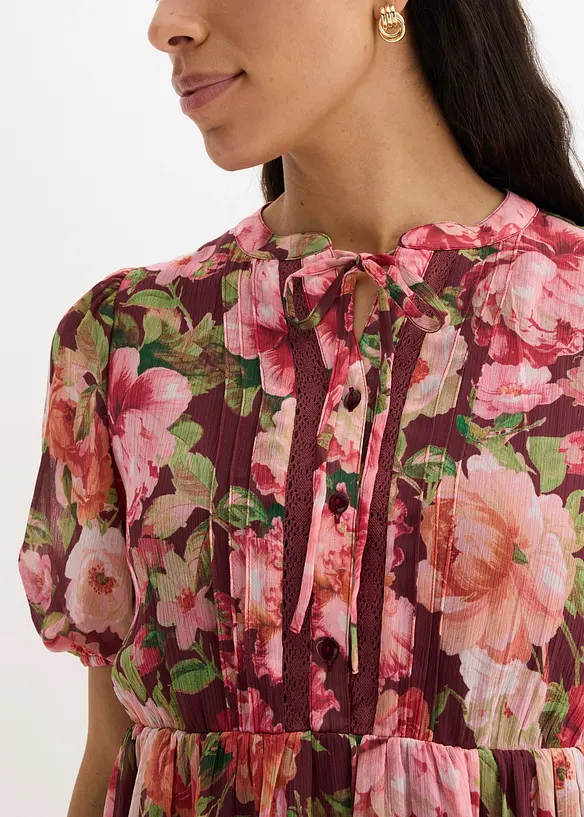 Abito tunica con pizzo, bonprix