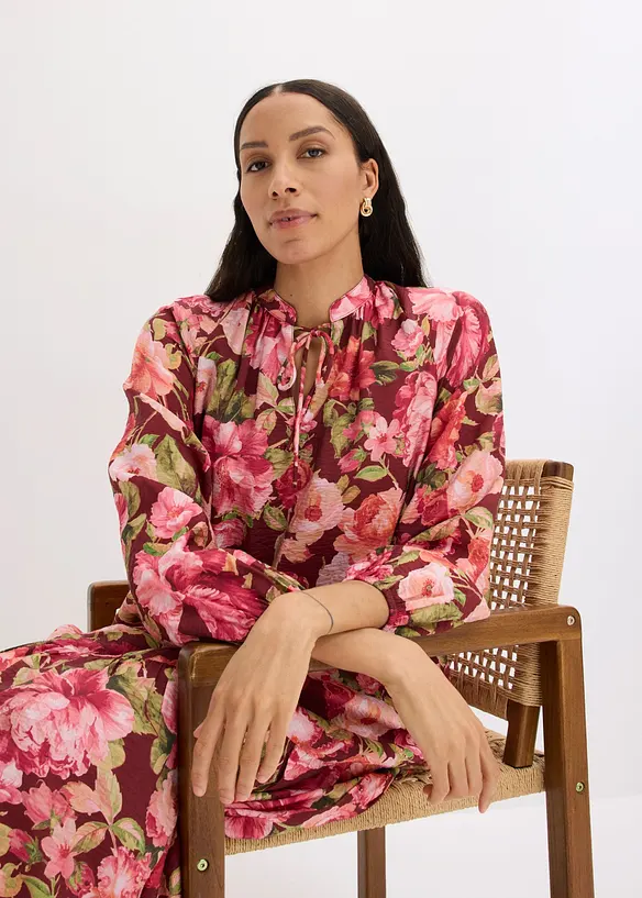 Abito midi in misto viscosa fluido, bonprix