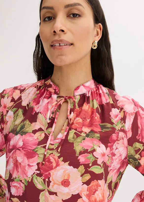 Abito midi in misto viscosa fluido, bonprix