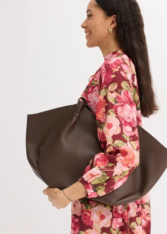 Abito midi in misto viscosa fluido, bonprix