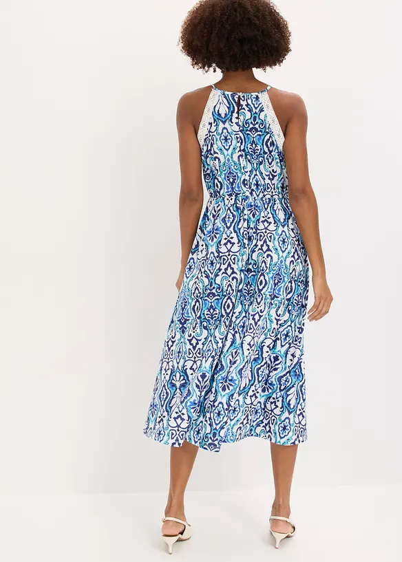 Abito midi con pizzo, bonprix