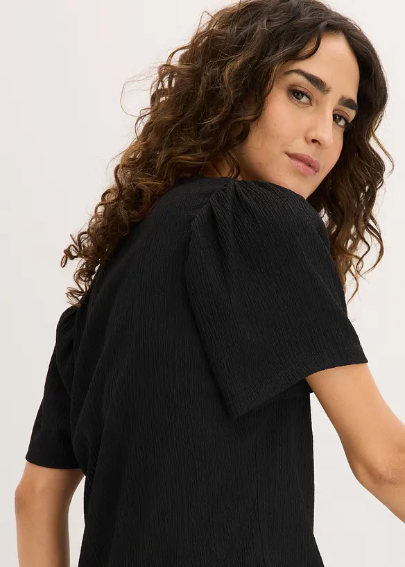 Maglia in cr&ecirc;pe operato, bonprix