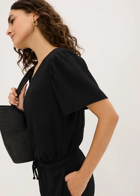 Maglia in cr&ecirc;pe operato, bonprix