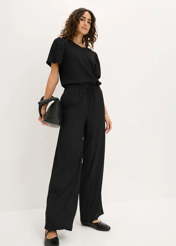 Maglia in cr&ecirc;pe operato, bonprix