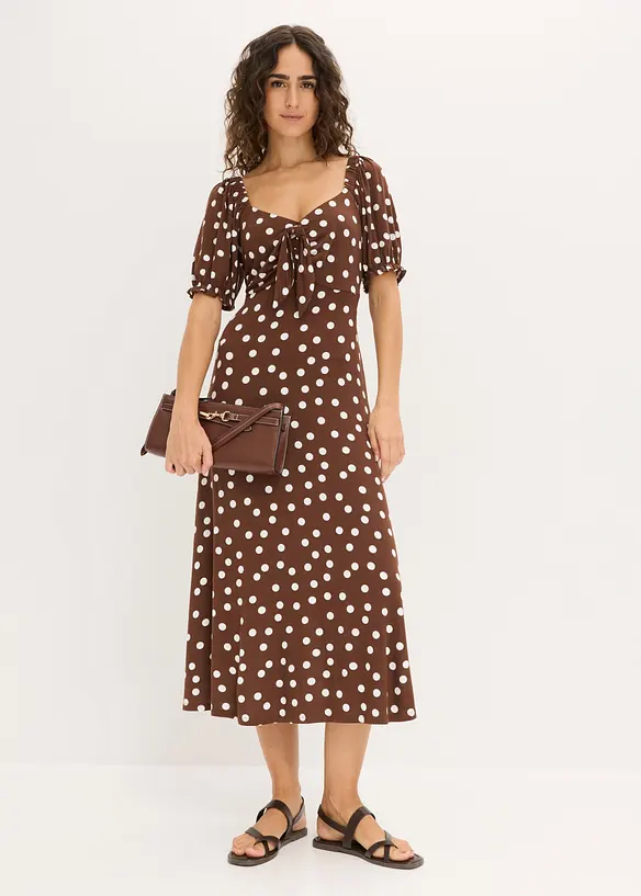 Abito midi in misto viscosa, bonprix