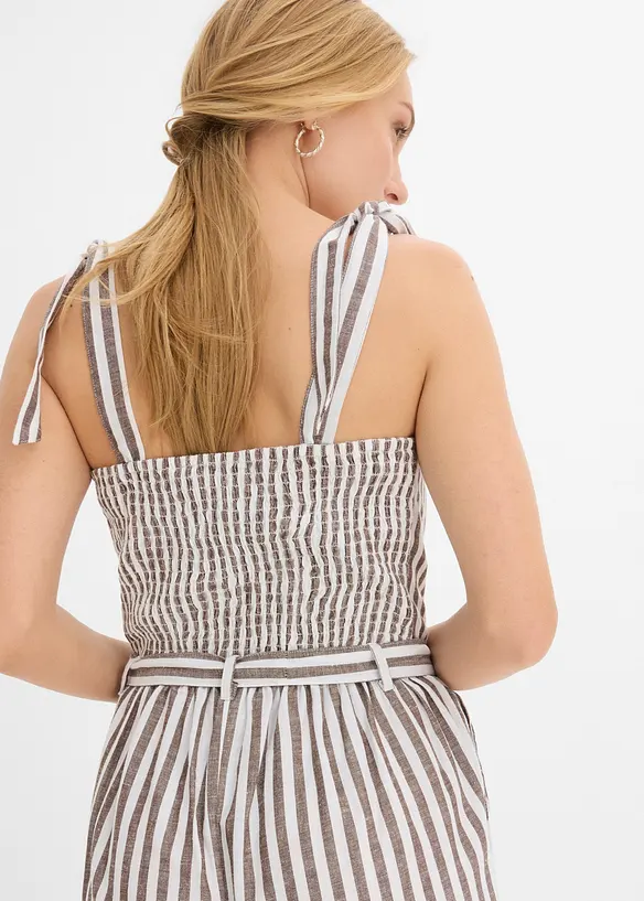 Tuta in misto lino e cotone, bonprix