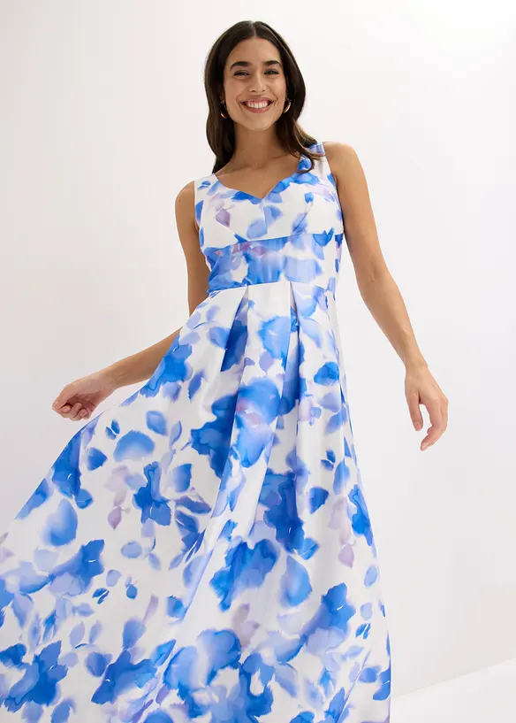 Abito lungo in satin lucido, bonprix