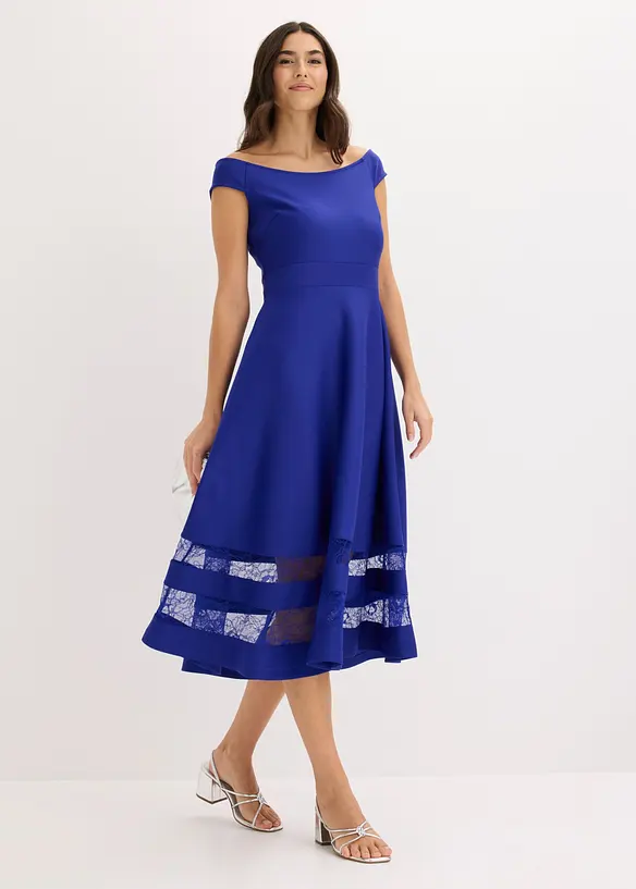 Abito a spalle scoperte con pizzo, bonprix