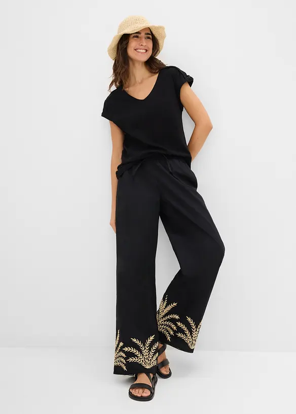 Maglia con inserti effetto uncinetto, bonprix