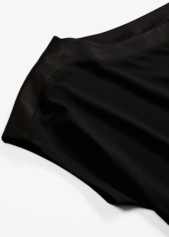 Maglia con dettaglio in satin, bonprix