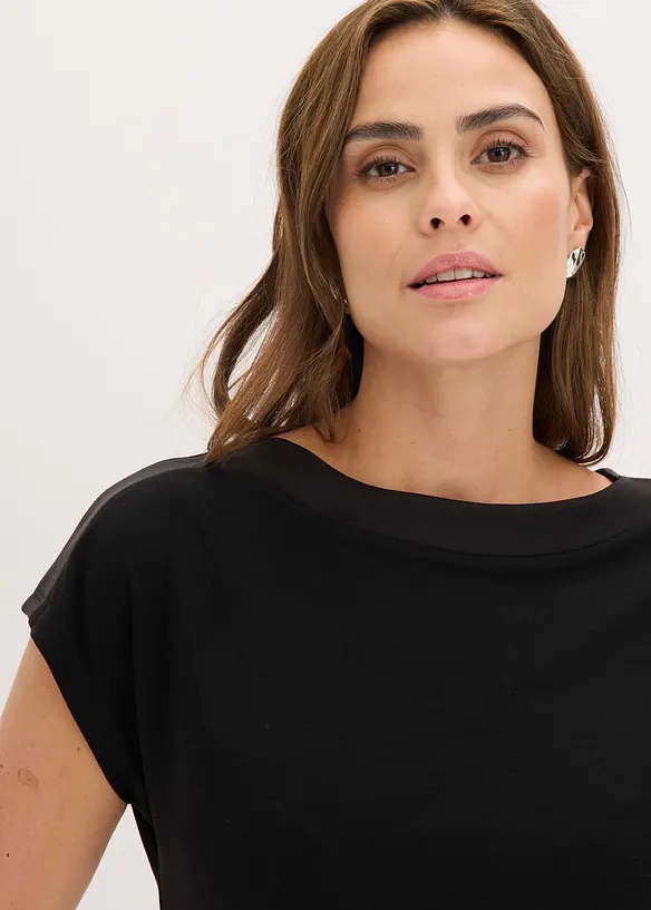 Maglia con dettaglio in satin, bonprix