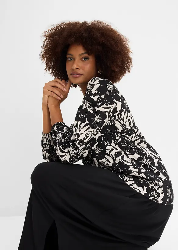 Blusa con dettagli in pizzo, bonprix