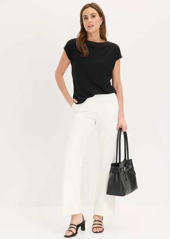 Maglia con dettaglio in satin, bonprix
