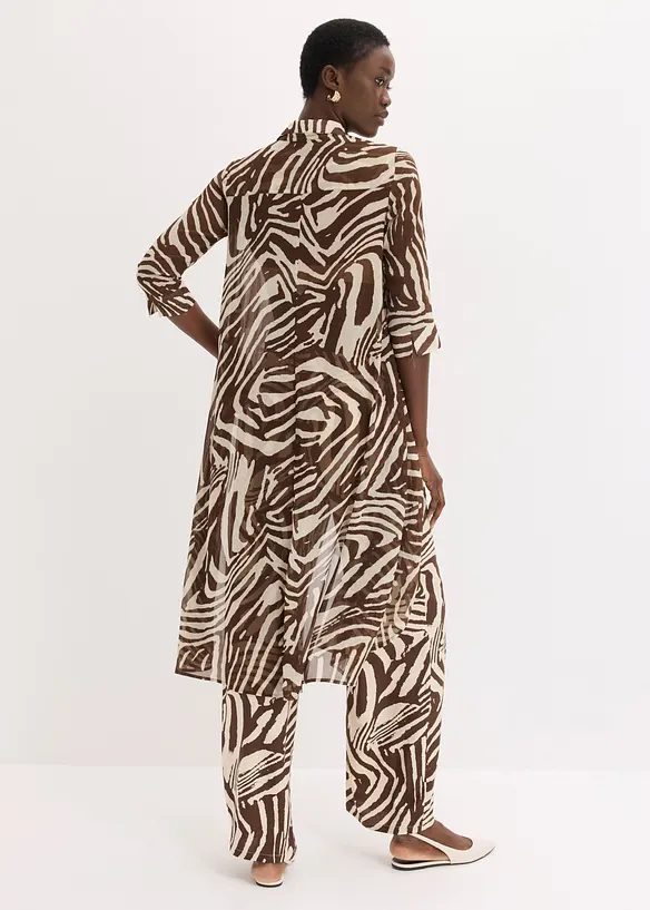 Camicia lunga in chiffon, bonprix