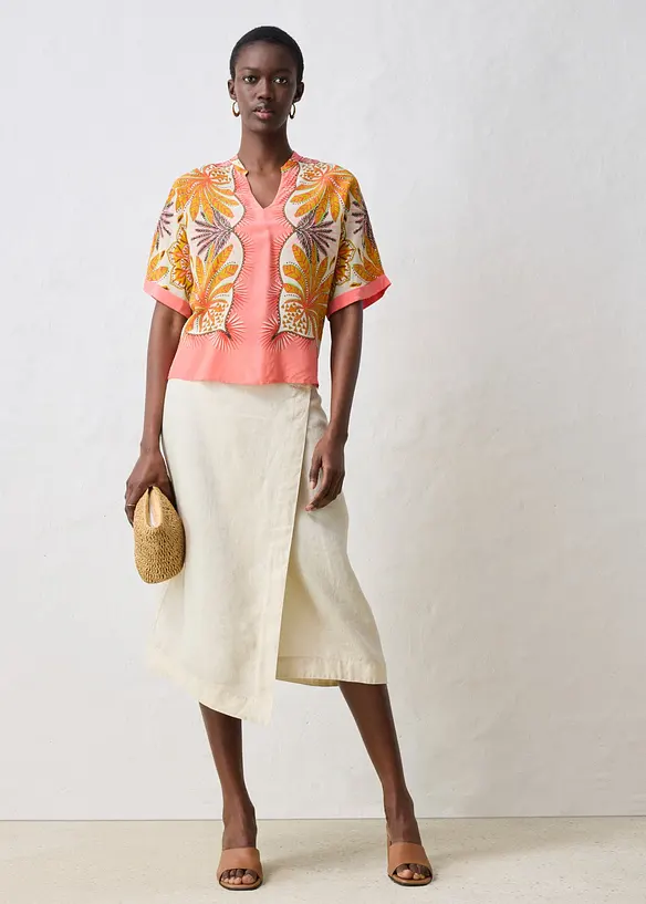 Tunica in fine misto seta, bonprix