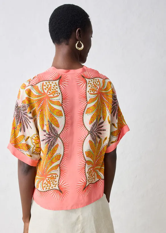 Tunica in fine misto seta, bonprix