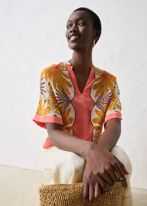 Tunica in fine misto seta, bonprix