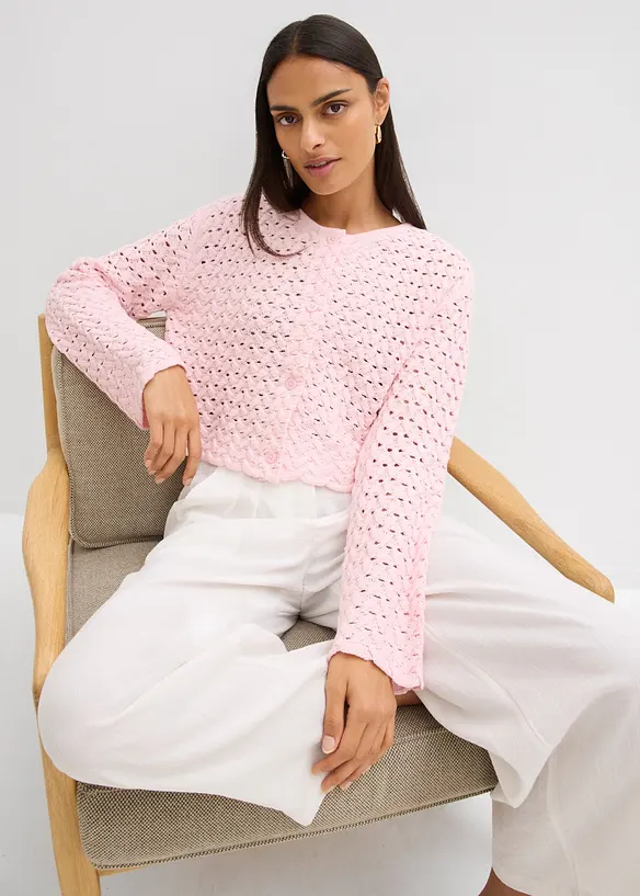 Cardigan traforato, bonprix