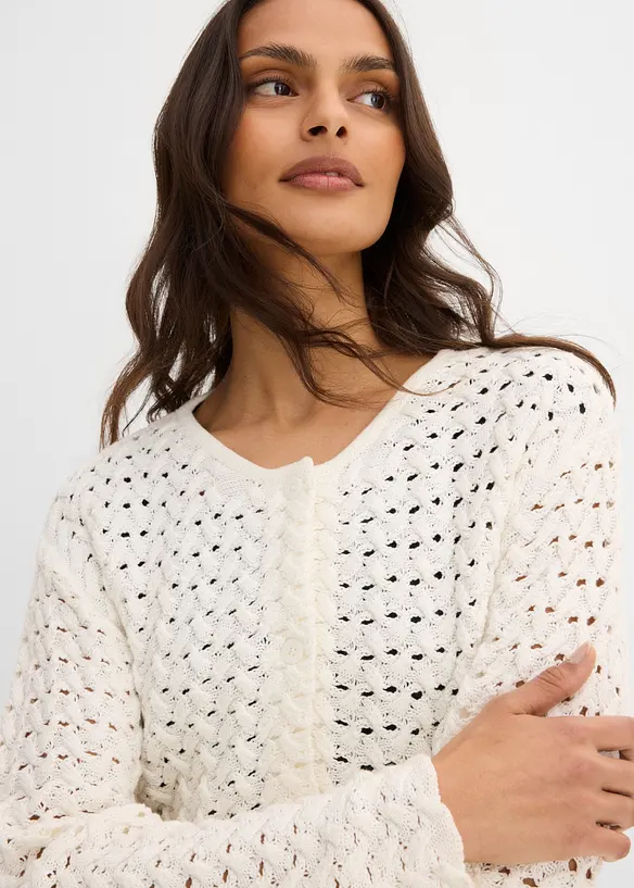 Cardigan traforato, bonprix