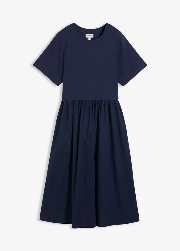 Abito midi in puro cotone, bonprix