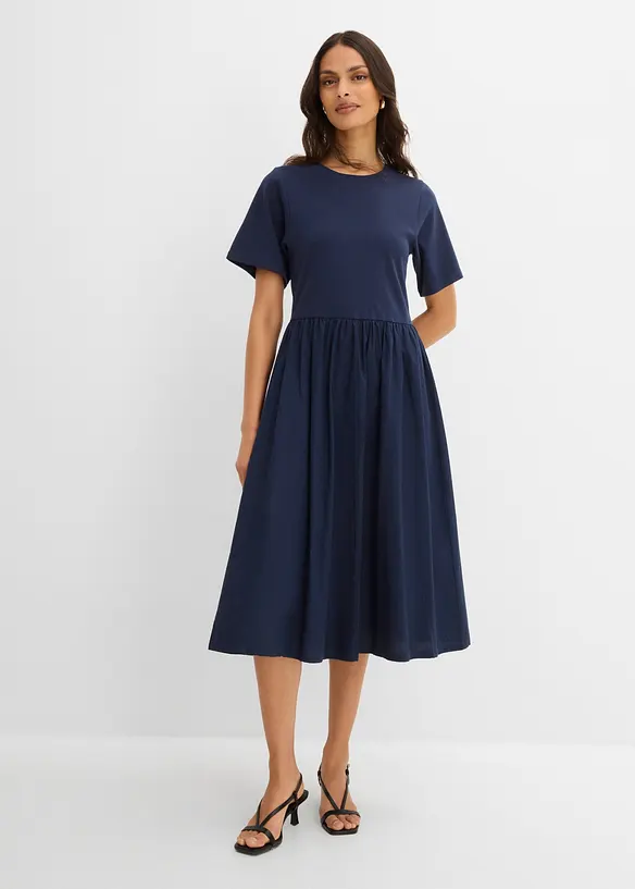 Abito midi in puro cotone, bonprix