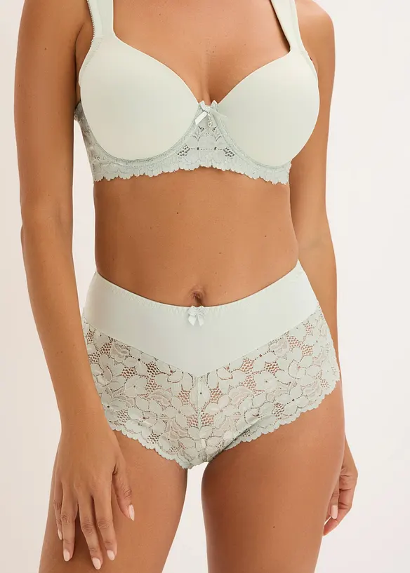 Culotte a vita alta con pizzo, bonprix