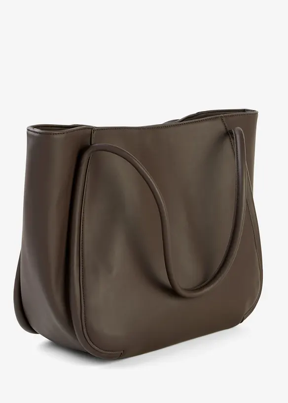 Borsa shopper con profili arrotondati e tasca interna grande, bonprix