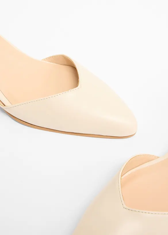 D&eacute;collet&eacute; con cinturino e tacco basso, bonprix