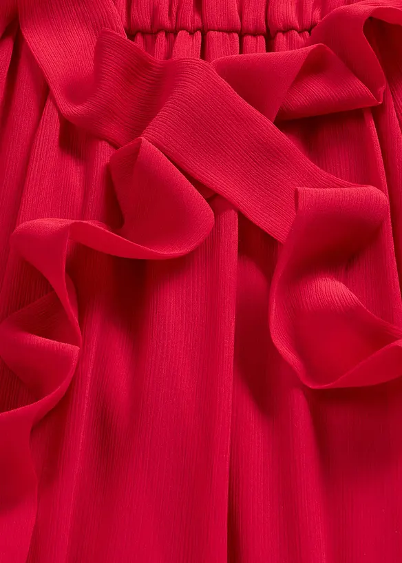 Abito in chiffon con fiocchi, bonprix