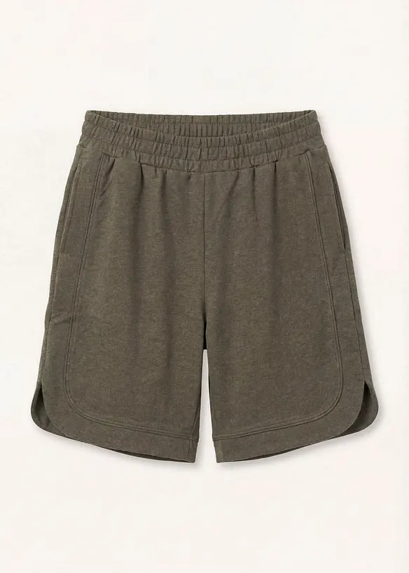 Shorts ampi in felpa di misto cotone, bonprix