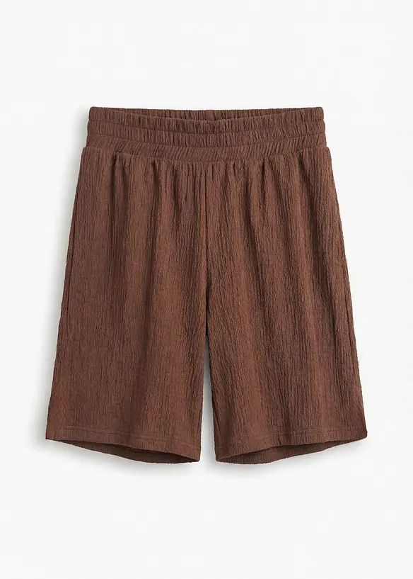 Shorts con elastico in vita in cr&ecirc;pe stropicciato, bonprix