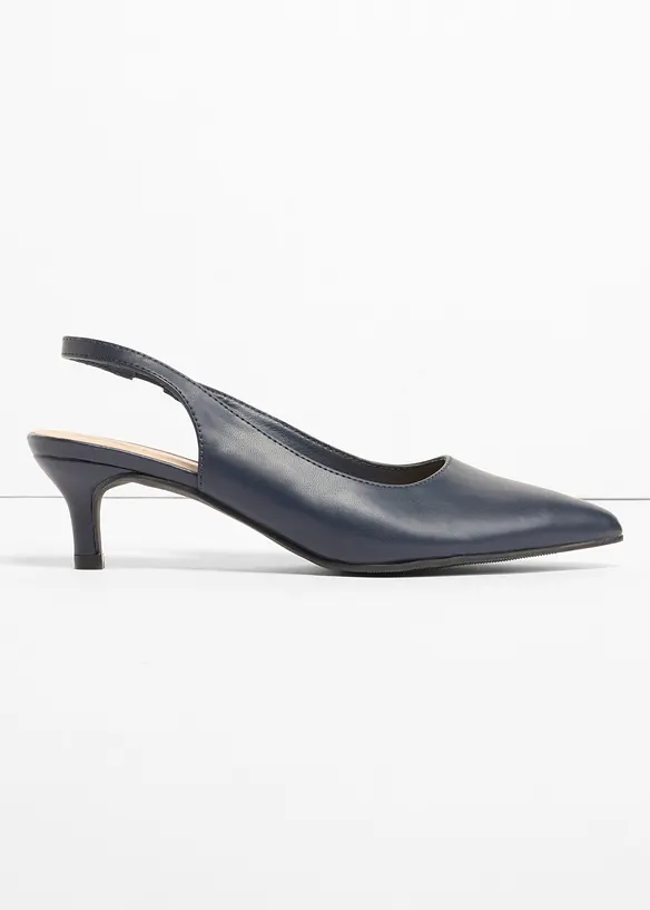 D&eacute;collet&eacute; slingback con tacco sottile, bonprix
