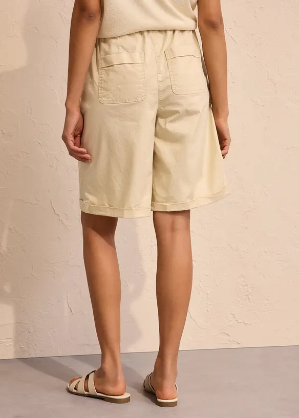 Bermuda in misto cotone paper touch, bonprix