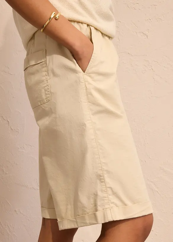 Bermuda in misto cotone paper touch, bonprix