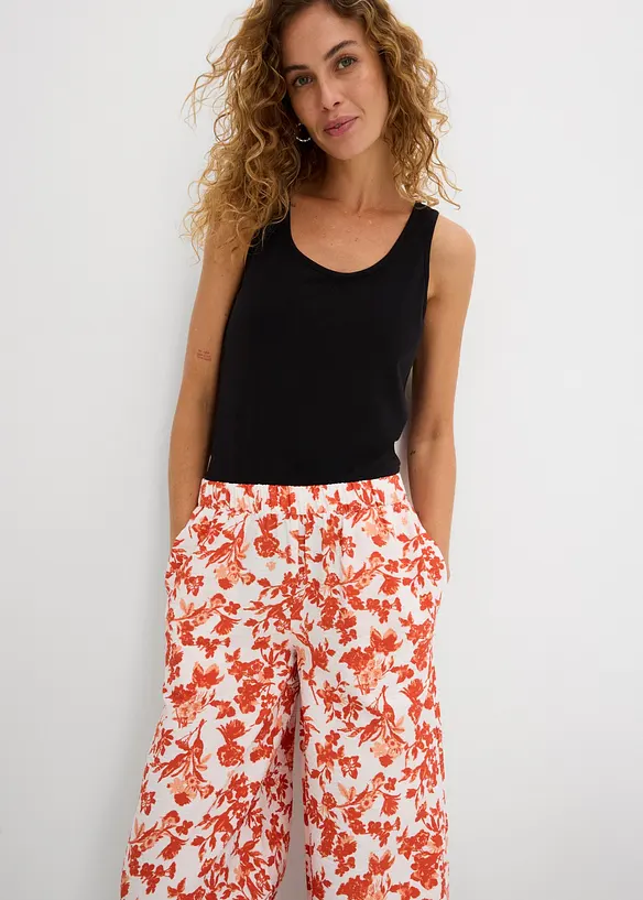Pantaloni culotte in misto viscosa fluido, bonprix