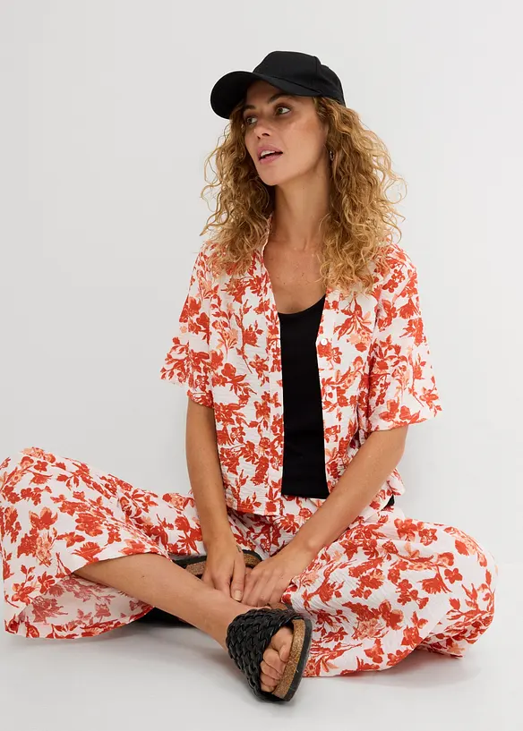 Pantaloni culotte in misto viscosa fluido, bonprix