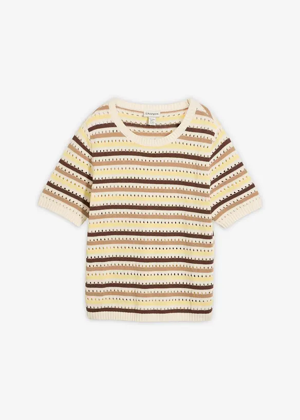 T-shirt di maglia traforata, bonprix