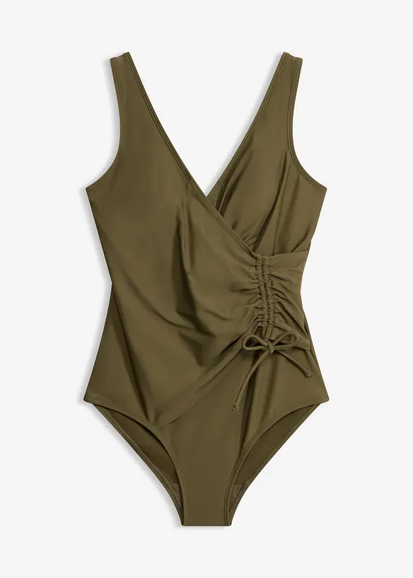 Costume intero con arricciatura ed effetto modellante leggero, bonprix