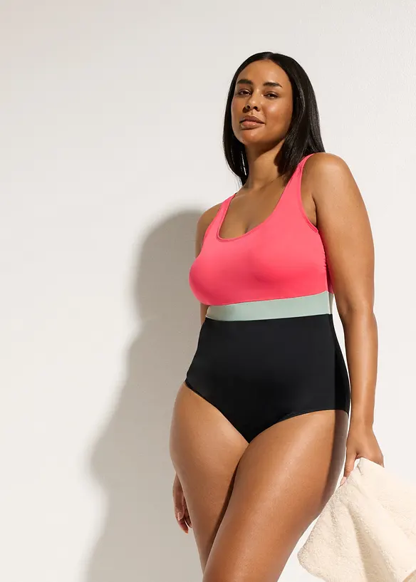 Costume intero ad asciugatura rapida in color block, bonprix