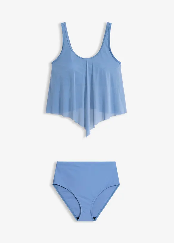 Tankini con mesh trasparente (set 2 pezzi), bonprix
