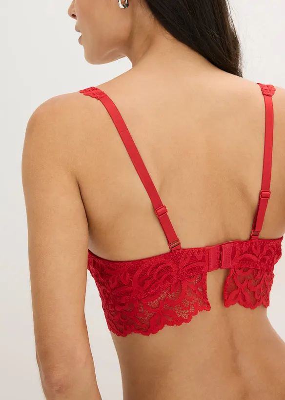 Reggiseno push-up in morbido pizzo, bonprix