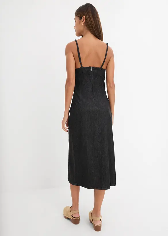 Abito di jeans con spacco, bonprix