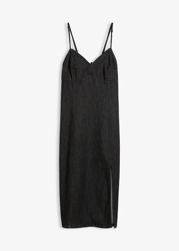 Abito di jeans con spacco, bonprix