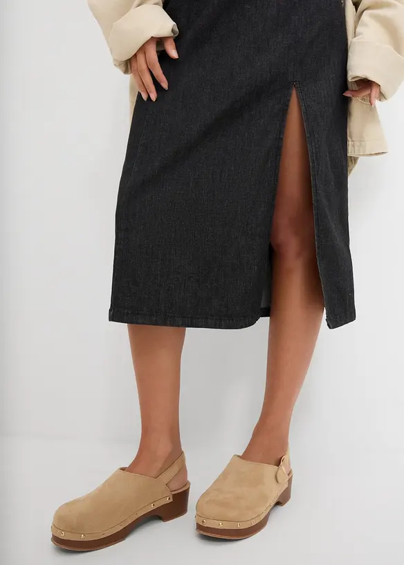 Abito di jeans con spacco, bonprix