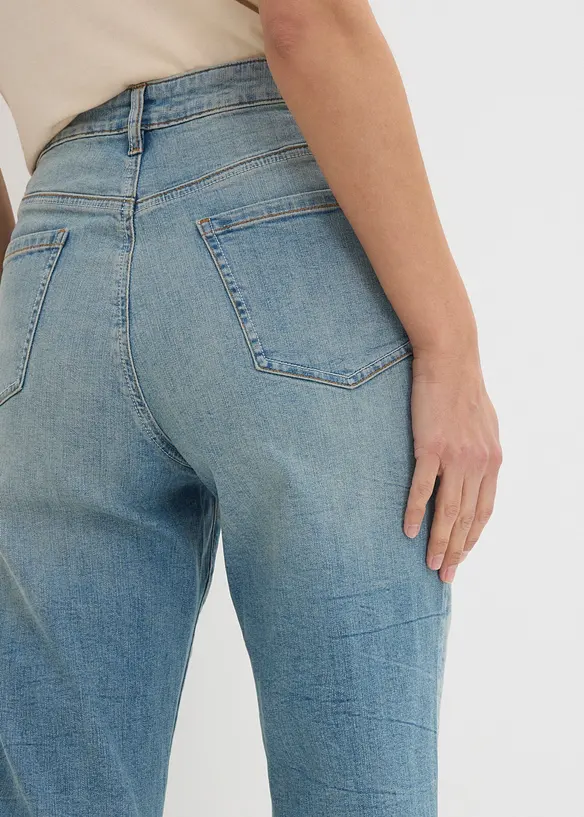 Jeans straight, vita media, bonprix