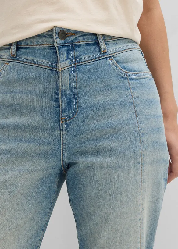 Jeans straight, vita media, bonprix