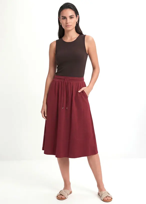 Gonna in jersey di misto cotone, bonprix