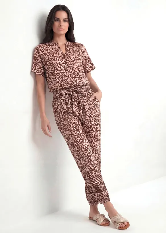 Pantaloni con elastico in vita in viscosa fluida, bonprix