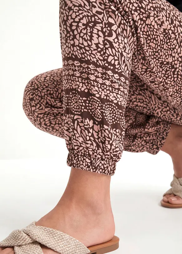 Pantaloni con elastico in vita in viscosa fluida, bonprix