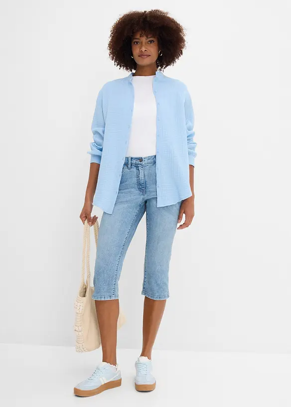 Jeans elasticizzati straight, vita media, bonprix